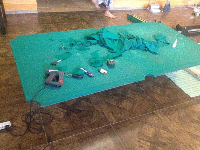 Rembourrage de table de billard