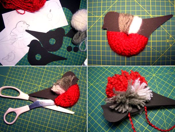 Bouvreuil DIY sur le sapin de Noël