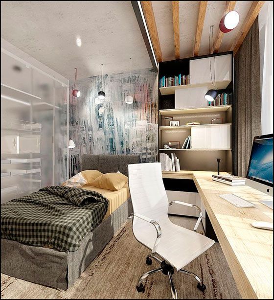 Chambre avec bureau
