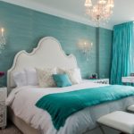chambre aux tons turquoise