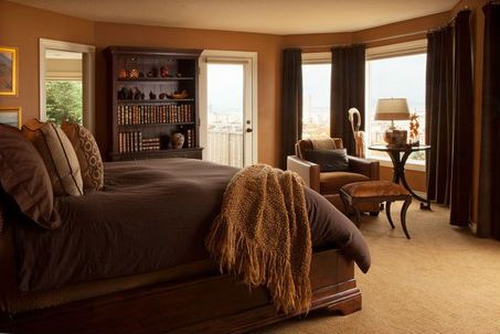 Chambre aux tons marron