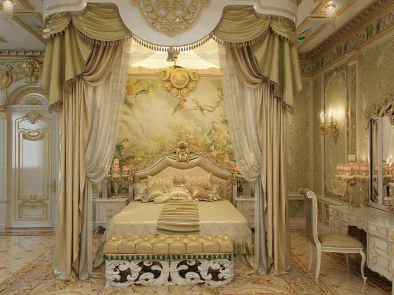 Mobilier baroque dans la chambre