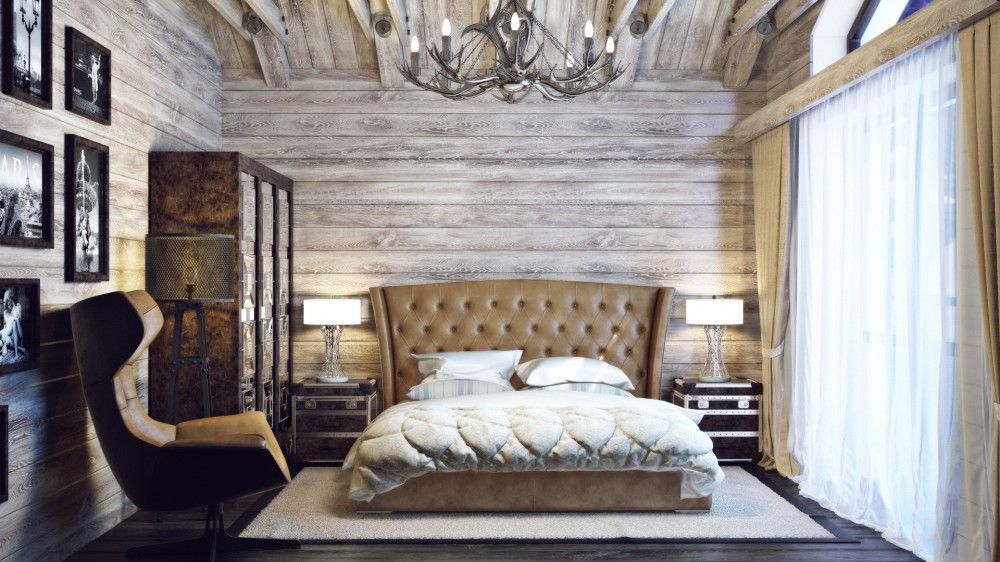 chambre style chalet