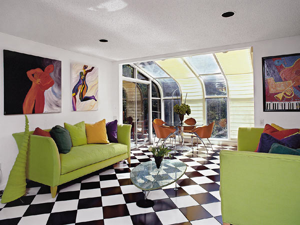 Méthode diagonale de pose de carrelage 