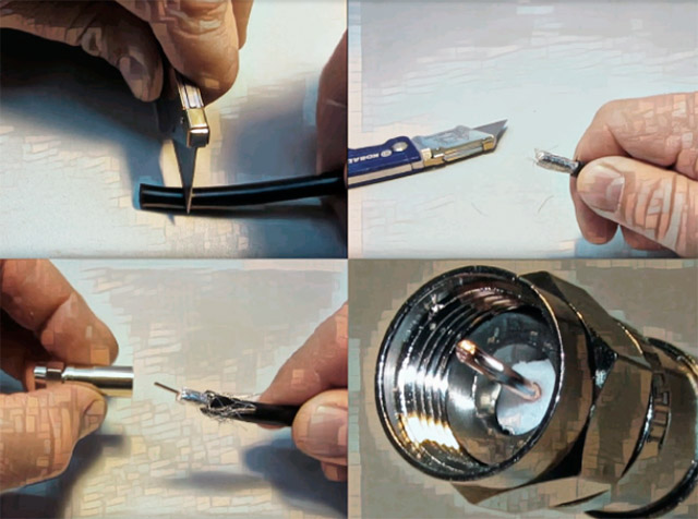 Comment dénuder correctement le câble d'antenne d'un téléviseur