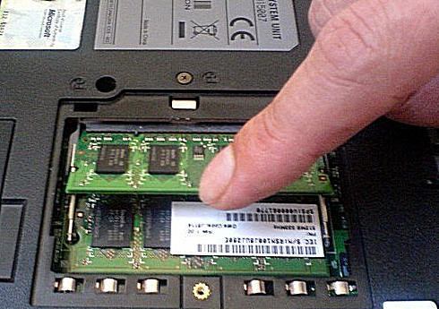 Réinstallation du module RAM.