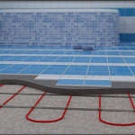 Carrelage chaleureux.