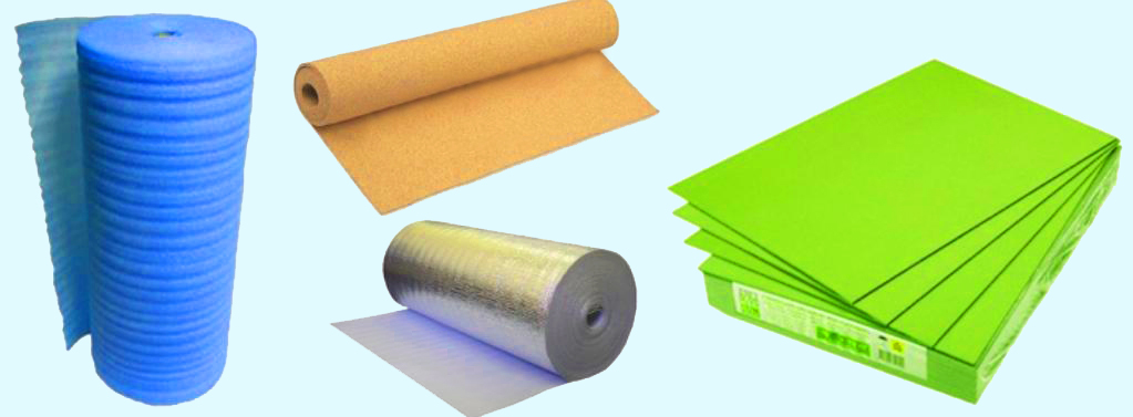 Types de sous-couches pour planches de parquet.