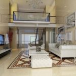 Carrelage dans le hall à l'étage 10