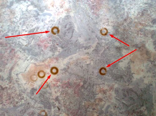 Rouille sur linoléum