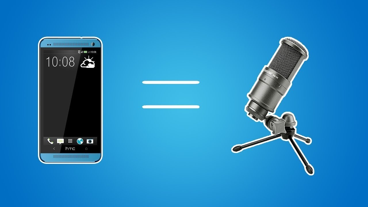 Téléphone comme microphone.