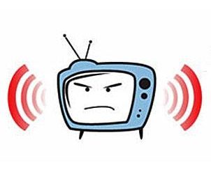 La télé émet un bip.