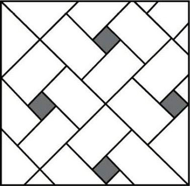 Pose de carrelage en chevrons 