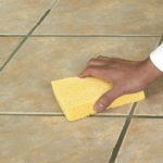 Jointoiement de carrelage.