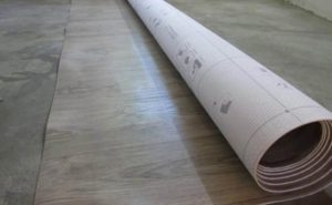 linoléum sur béton