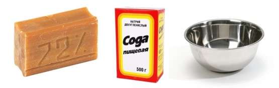 détergent à vaisselle à base de bicarbonate de soude et de savon