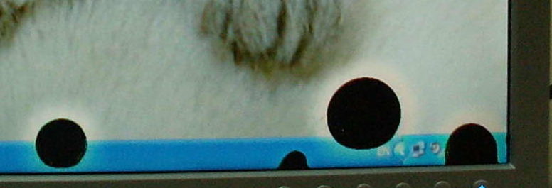 Point noir à la télé