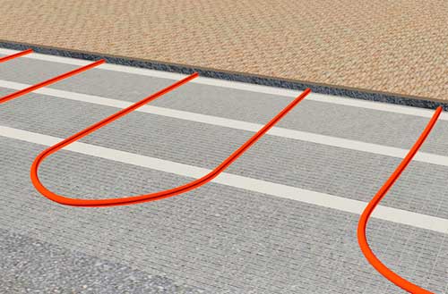 Sol chaud pour tapis