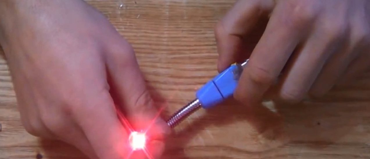 Lampe de poche d'une souris