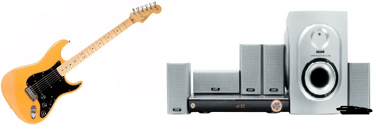 connecter la guitare aux haut-parleurs