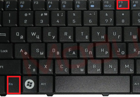 Activation du pavé tactile sur un ordinateur portable ASUS.