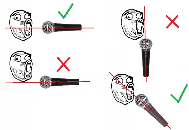 comment tenir correctement un microphone