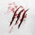 du sang sur le papier peint