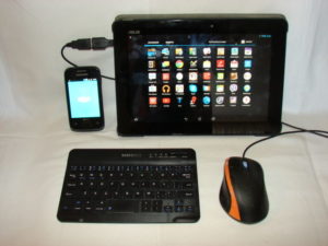 travailler sur une tablette avec une souris