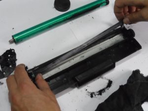 Défauts causés par des corps étrangers pénétrant dans le photodrum