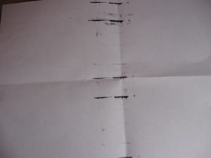 Défauts dus à un film thermique déchiré