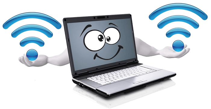 L'ordinateur portable fournit le Wi-Fi.