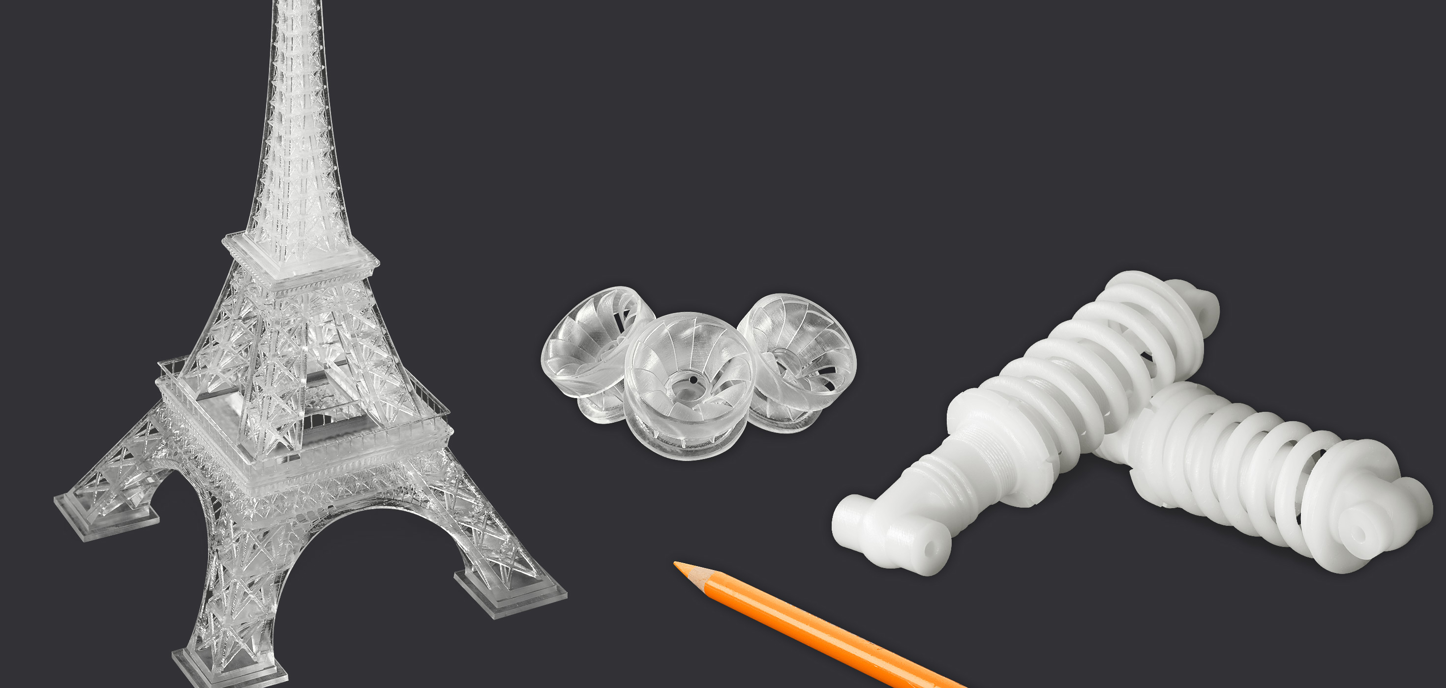 Modèles 3D transparents.