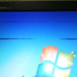 Ligne noire sur l'écran.