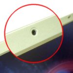 Caméra intégrée sur un ordinateur portable.