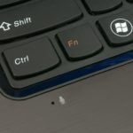 Microphone sur un ordinateur portable.