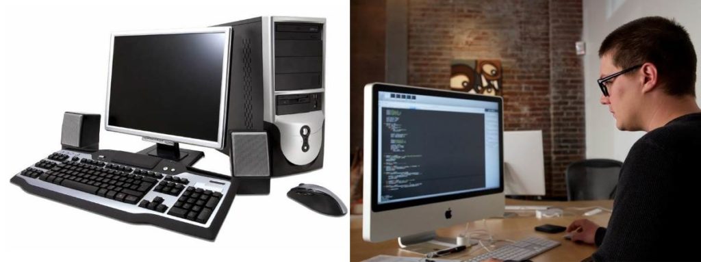 Travailler à l'ordinateur.