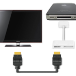 Connecter une tablette à un téléviseur.