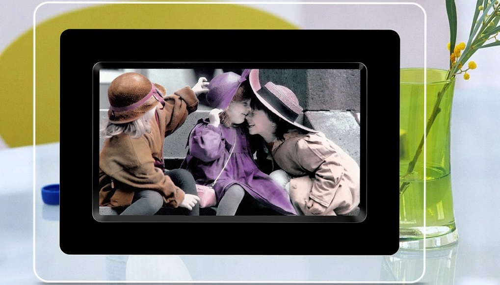 Cadre photo d'une vieille tablette.