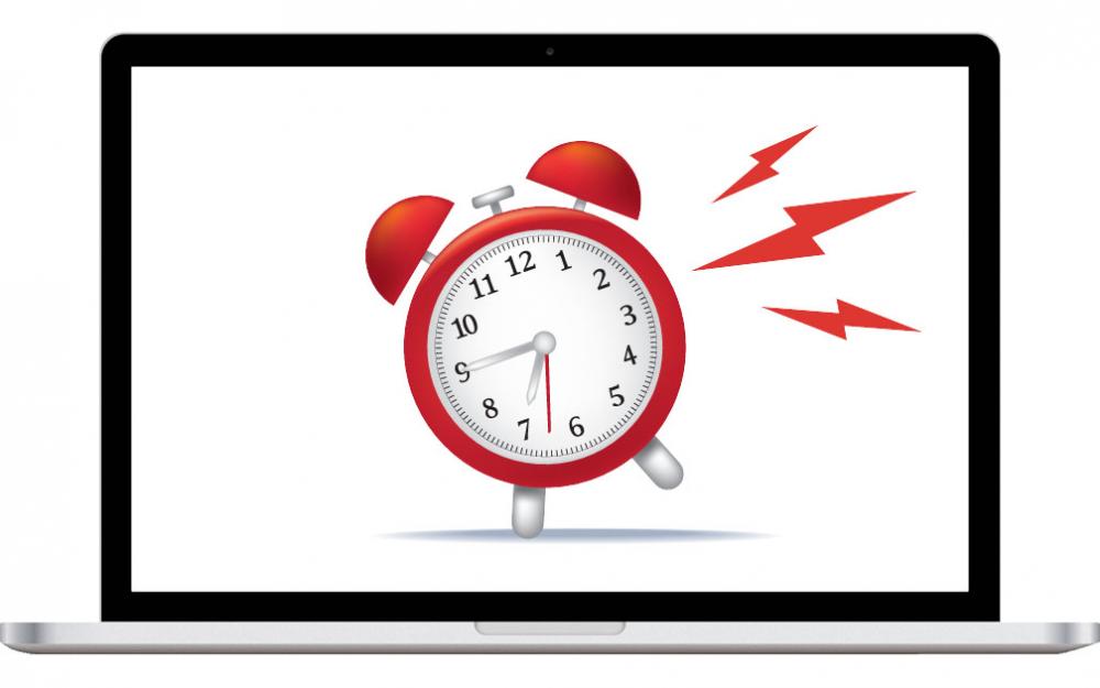 réveil sur ordinateur portable