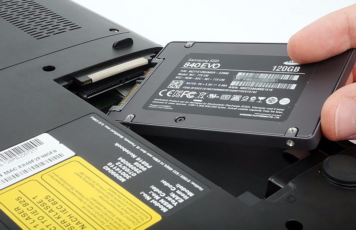 Installation d'un SSD.