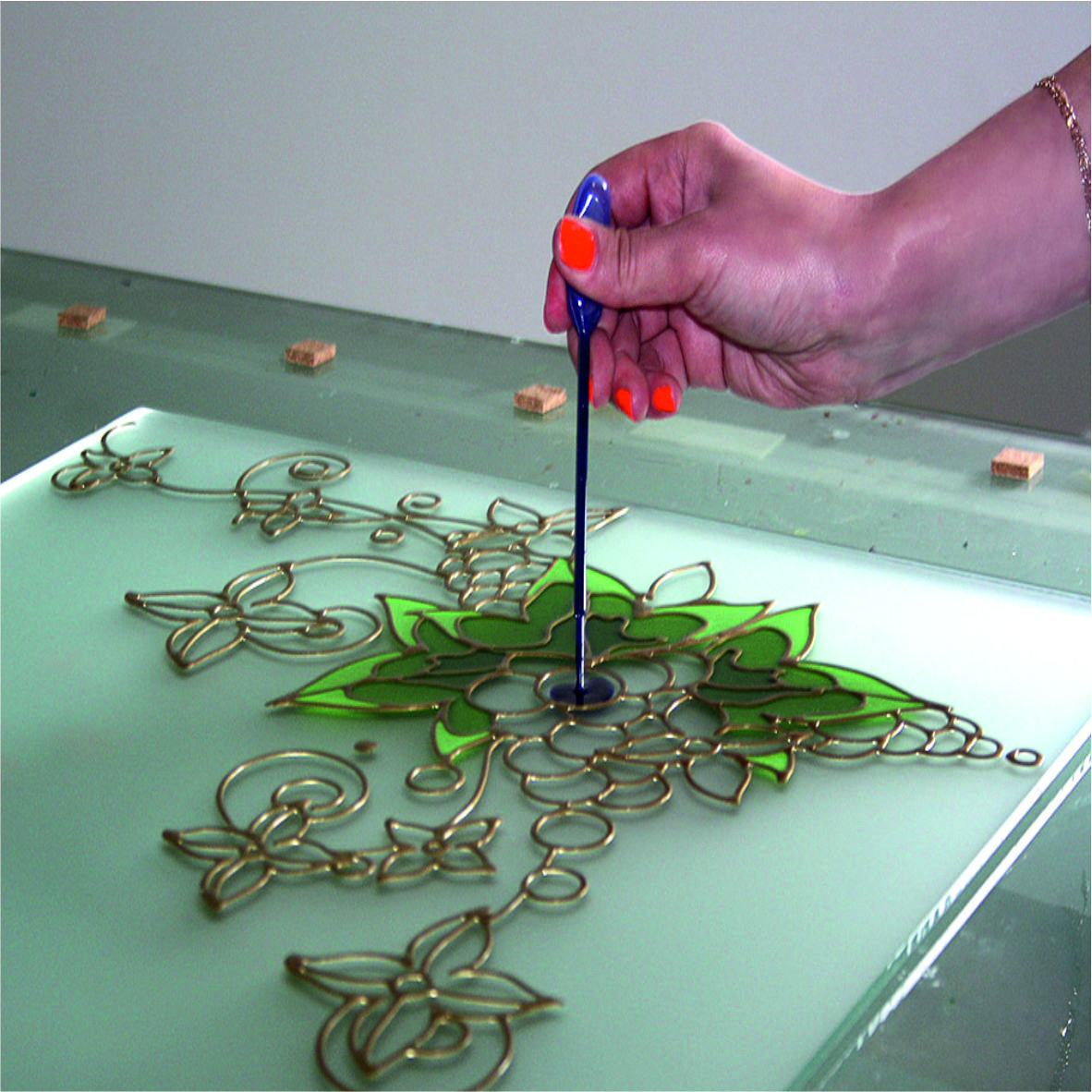 Vitrail sur la fenêtre