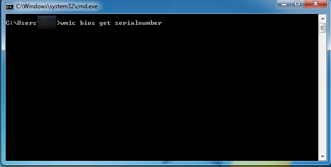 Numéro de série via la ligne de commande.