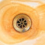 Rouille sur l'évier.