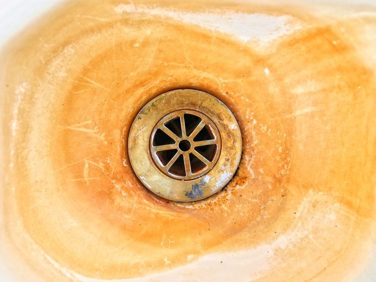 Rouille sur l'évier.