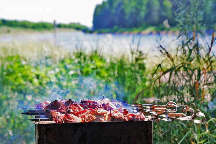 Barbecue en pleine nature.