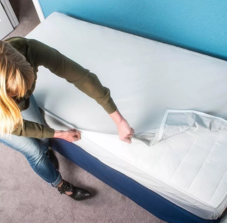 drap avec fermeture éclair