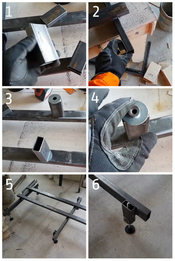 Structure en métal soudé.