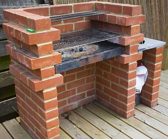 Grill en brique bricolage.