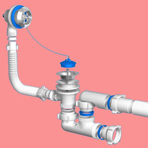 Tuyauterie de baignoire.