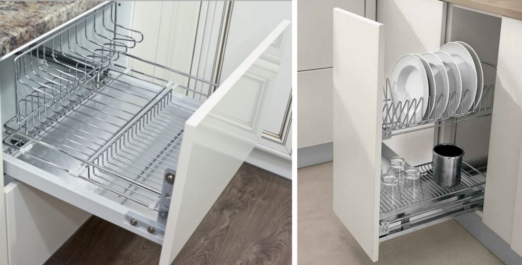 Paniers coulissants.